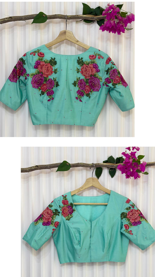 Floral Appliqué Blouses