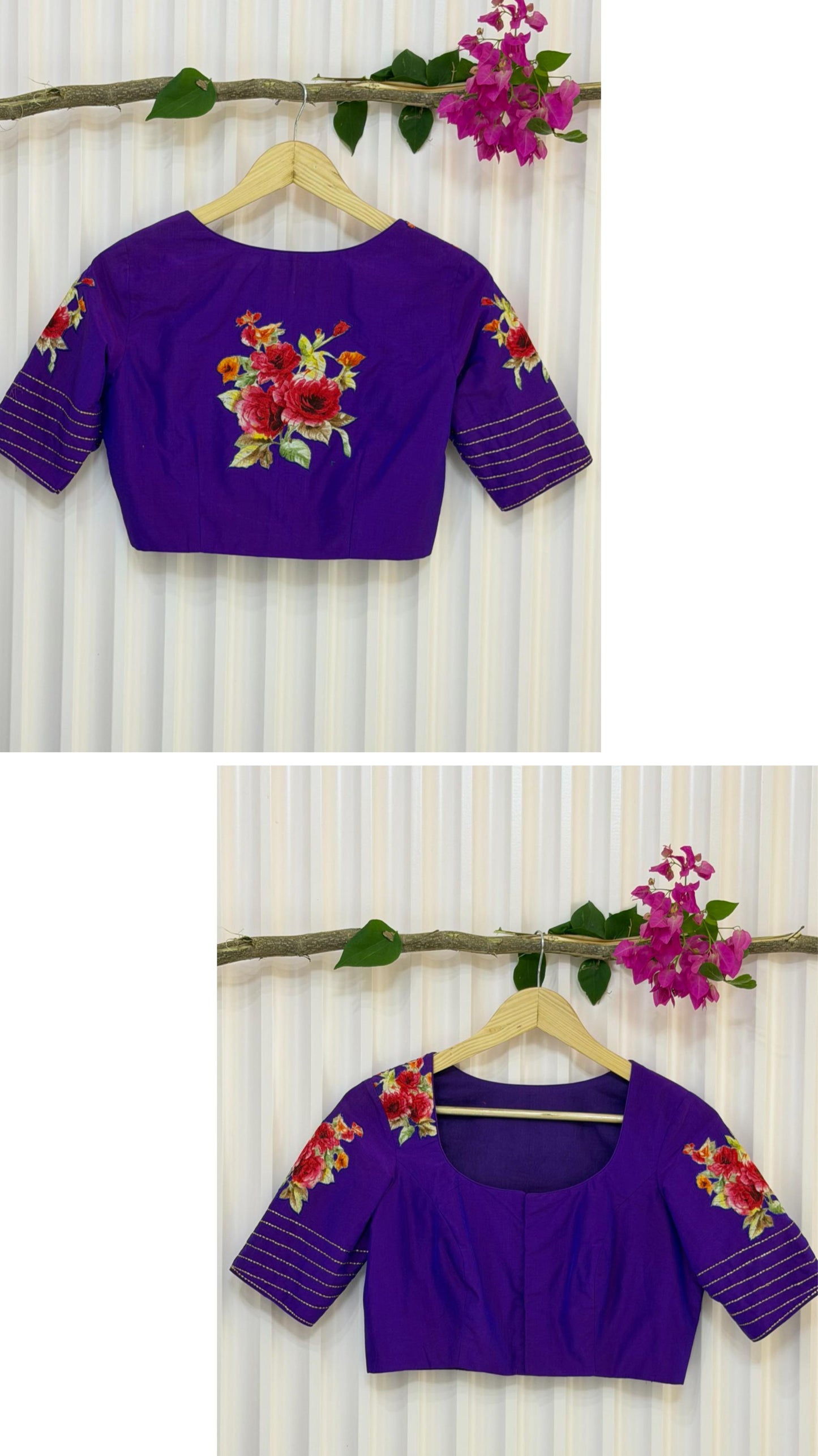 Floral Appliqué Blouses